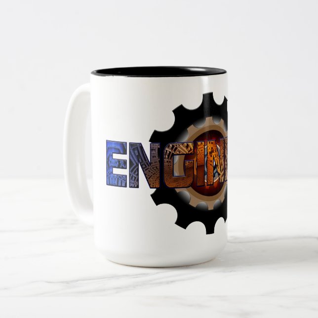 Engineer Two-Tone Coffee Mug (Front Left)