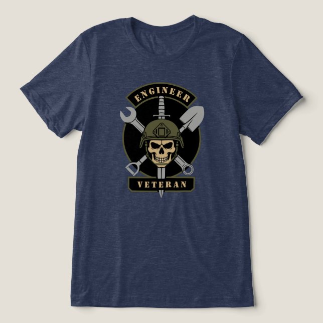 Engineer Veteran Tri-Blend Shirt (Design Front)