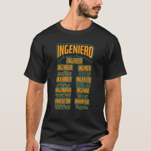 Engineer Word Languages Engineering Mechanical C T-Shirt