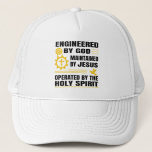 Engineered by God, Maintained by Jesus, Trucker Hat