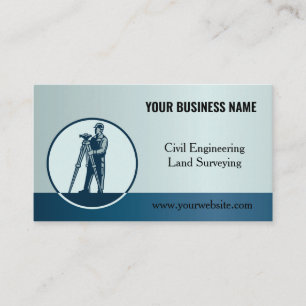 Engineering And Land Surveying  Logo Business Card