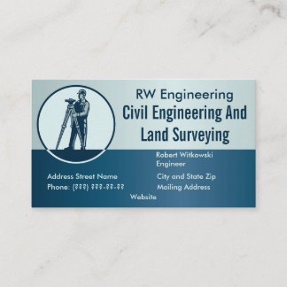 Engineering And Land Surveying Logo Business Card