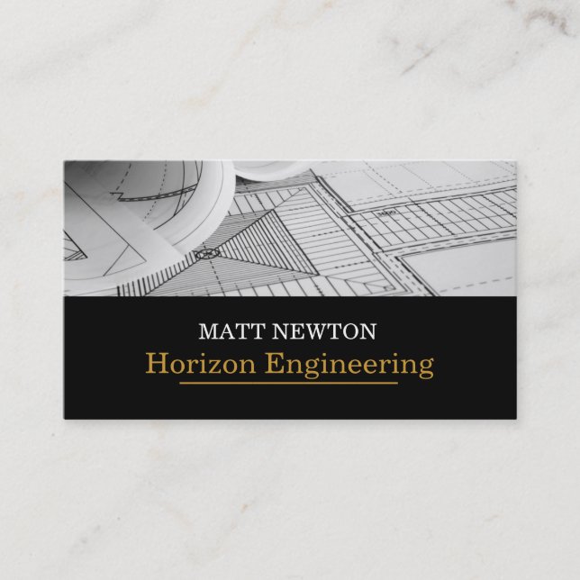 Engineering Architect Contractor Construction Business Card (Front)