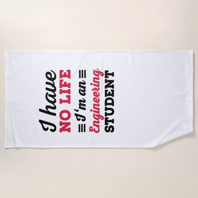 Engineering Beach Towel (Front)
