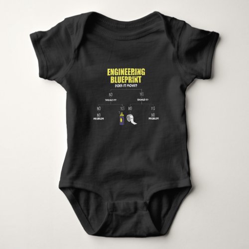 Engineering Blueprint Duct Tape Engineers Baby Bodysuit