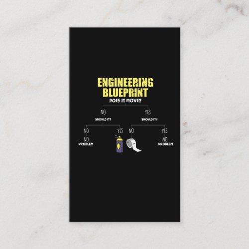 Engineering Blueprint Duct Tape Engineers Business Card