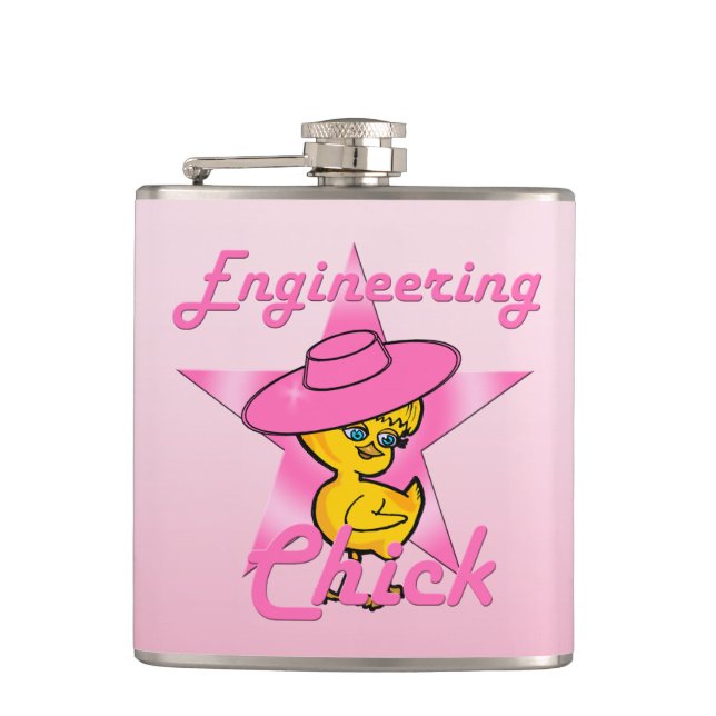 Engineering Chick #8 Flask (Front)