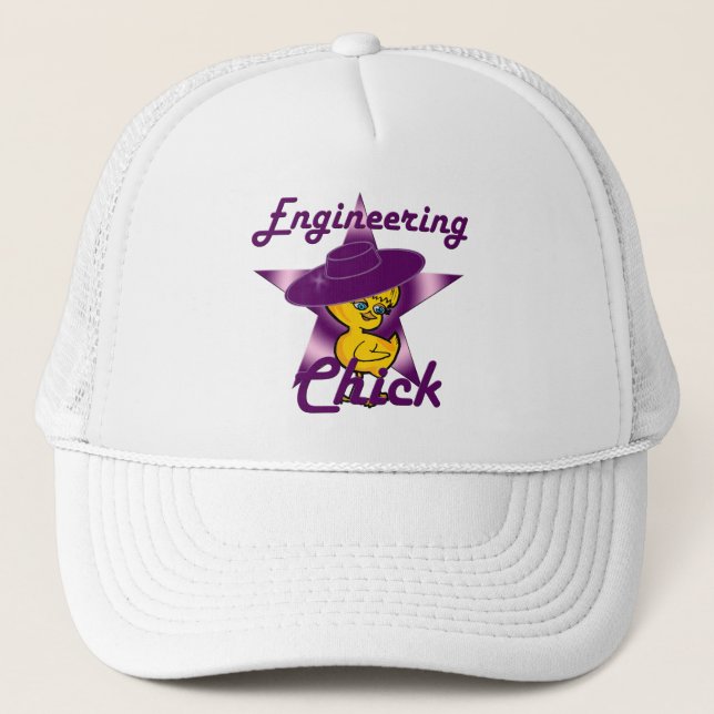 Engineering Chick #9 Trucker Hat (Front)