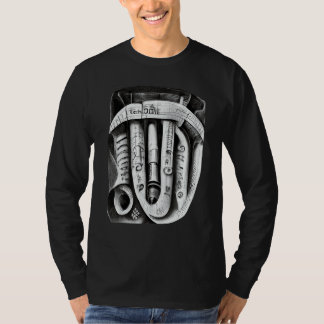 Engineering Complex Mechanical Machine Pencil Sket T-Shirt