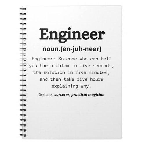 Engineering Definition Notebook Jot Down Ideas wi Notebook