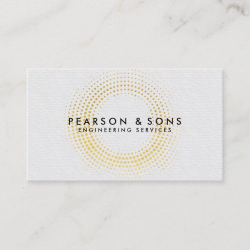 Engineering Faux Gold Circles Business Card