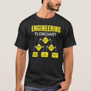 Engineering Flowchart Engineer  flow process chart T-Shirt