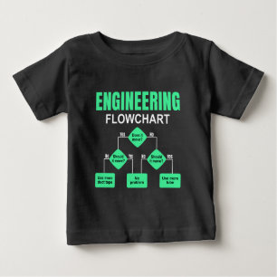 Engineering Flowchart Engineer Invitation Paper Pl Baby T-Shirt