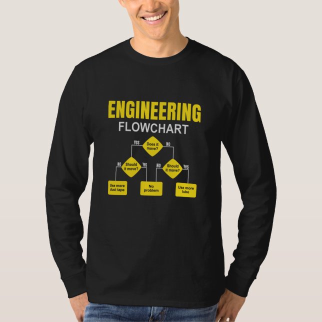 Engineering Flowchart Engineer T-Shirt (Front)