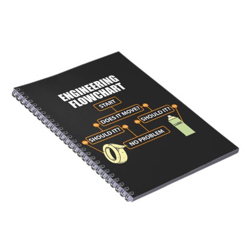 Engineering Flowchart Funny Engineer Gift Notebook | Zazzle