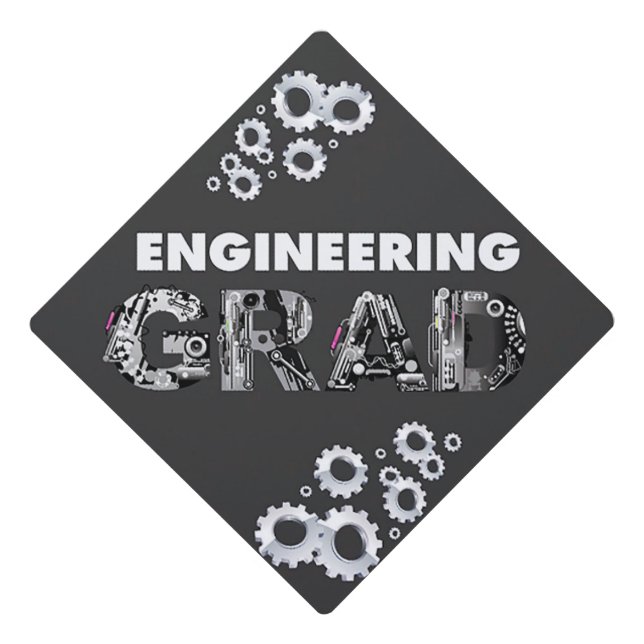 Engineering Grad Cap Topper (Front)