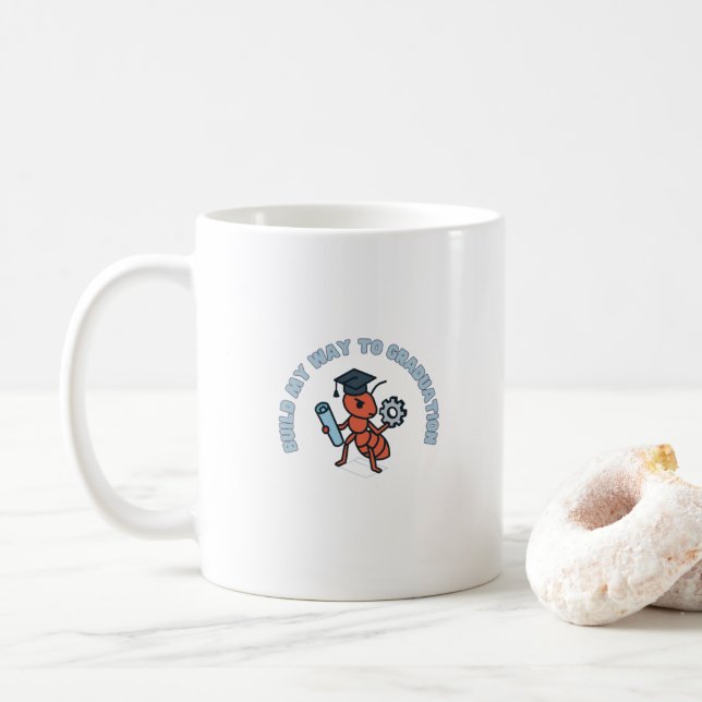 Engineering Graduation Funny Ant Coffee Mug (With Donut)