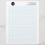 Engineering Graph Pad Calcpad with Company Logo Letterhead<br><div class="desc">Add your business information for low quantity engineering graph pads. This design includes a light blue grid for drawing and computations. You can add you logo and business contact information on the top.</div>