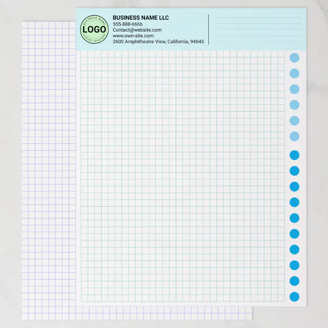Custom Engineering Paper Engineering Graph Paper Sheets with Company Logo | Zazzle