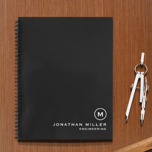 Engineering Graph Paper Simple Monogram Notebook
