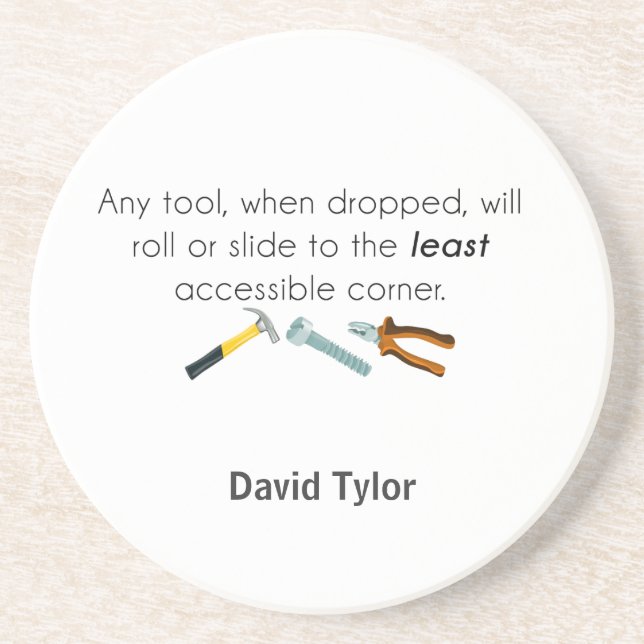 Engineering humor drink coaster (Front)