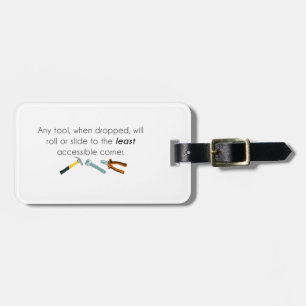 Engineering humor luggage tag