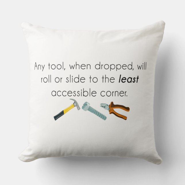 Engineering humor throw pillow (Front)