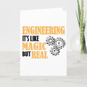 Engineering - It's Like Magic But Real Funny Holiday Card