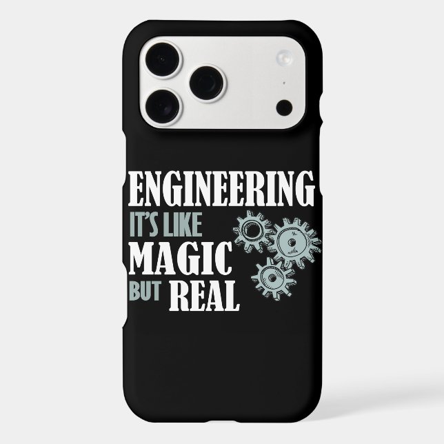 Engineering - It's Like Magic But Real Iphone Case (Back)