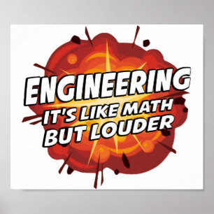 Engineering - It's Like Math But Louder Poster