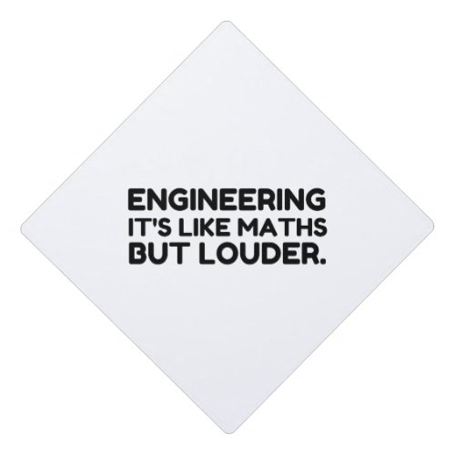Engineering Like Math But Graduation Cap Topper