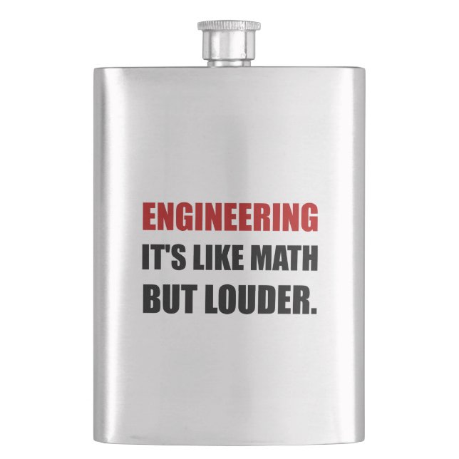 Engineering Like Math But Louder Funny Flask (Front)