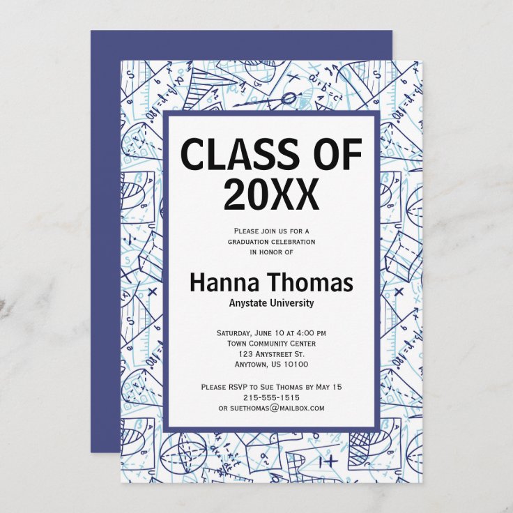 Engineering Mathematics Graduation Invitation | Zazzle
