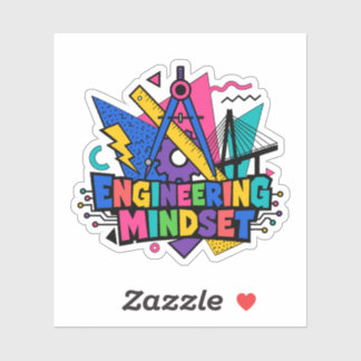 Engineering Mindset Inspirational School Sticker