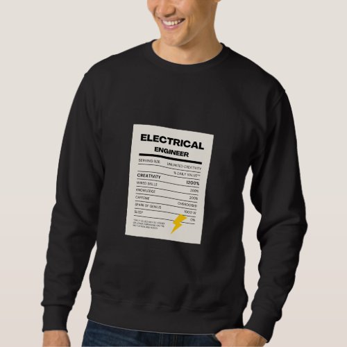 Engineering Nutrition Facts Sweater Daily Values Sweatshirt