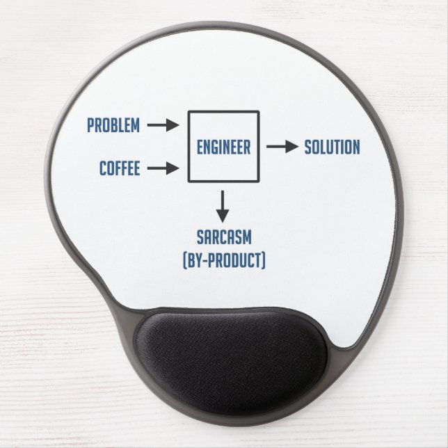 Engineering Sarcasm By-product Gel Mouse Pad (Front)