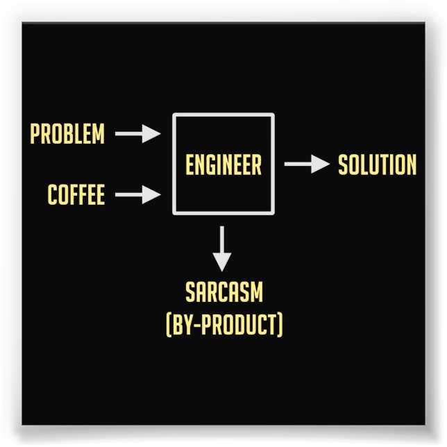 Engineering Sarcasm By-product Photo Print (Front)