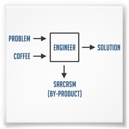 Engineering Sarcasm By_product Photo Print