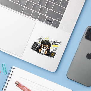 Engineering Student Vinyl Sticker Funny Electrical