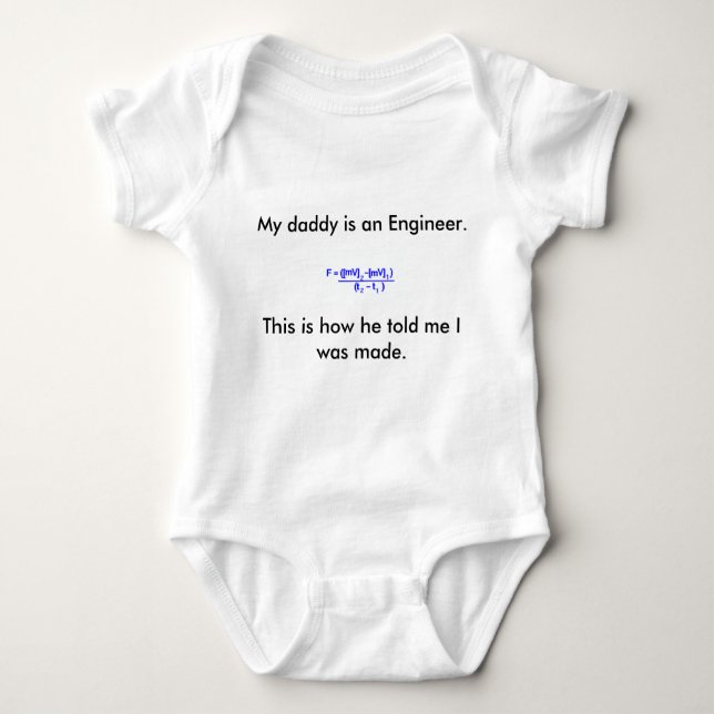 Engineers baby baby bodysuit (Front)