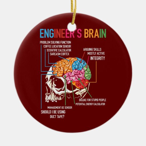 Engineers Brain Funny Engineering Games Process Ceramic Ornament