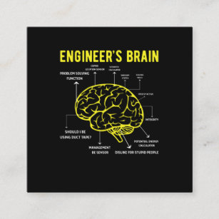 Engineer's Brain Square Business Card