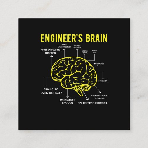 Engineers Brain Square Business Card