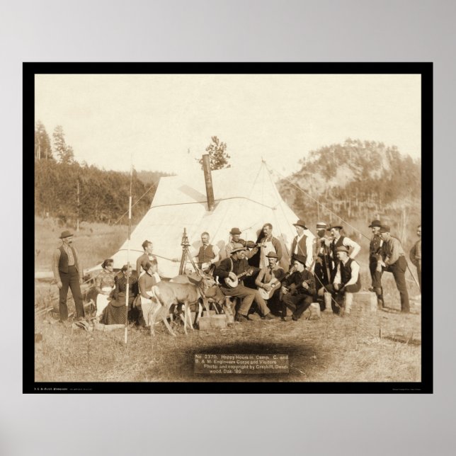 Engineers Corps Relaxing in Tent SD 1889 Poster (Front)