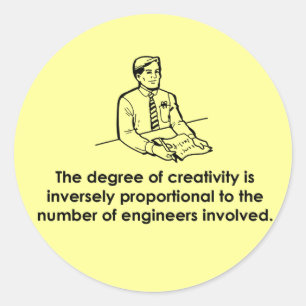 Engineers & Creativity Classic Round Sticker