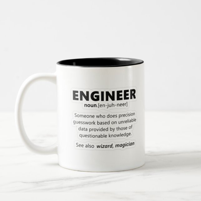 Engineer's Definition Two-Tone Coffee Mug (Left)