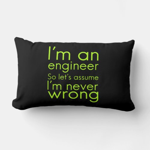 Engineers never go wrong funny gifts for engineeri lumbar pillow