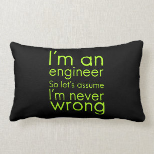 Engineers never go wrong funny gifts for engineeri lumbar pillow