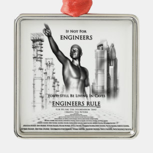 Engineers Rule Metal Ornament