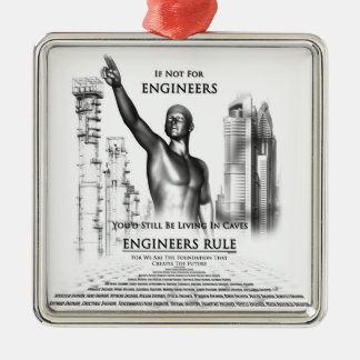 Engineers Rule Metal Ornament